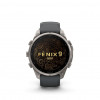 Garmin Fenix 9 Pro išmanusis laikrodis, 47 mm, titano korpusas, grafito ir juodos spalvos silikoninė juostelė