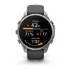 Garmin Fenix 9 Pro išmanusis laikrodis, 47 mm, titano korpusas, grafito ir juodos spalvos silikoninė juostelė