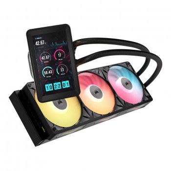 Corsair iCUE LINK TITAN II 360 RX LCD skysčio aušintuvas „viskas viename“, 360 mm, RGB, juodas, CW-9061045-WW