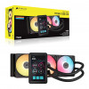 Corsair iCUE LINK TITAN II 360 RX LCD skysčio aušintuvas „viskas viename“, 360 mm, RGB, juodas, CW-9061045-WW