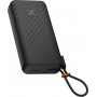 Xtorm XG2E30W201C powerbank baterija, 30 W, 20 000 mAh, su integruotu laidu, juodos spalvos