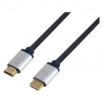 Equip 119387 HDMI 2.1 Ultra High Speed jungiamasis kabelis su Ethernet, 48 Gbps, 8K/60 Hz, juodas, 0,5 m
