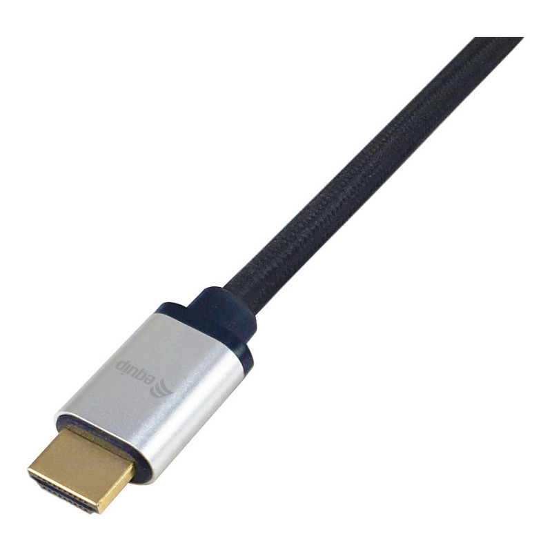 Equip 119387 HDMI 2.1 Ultra High Speed jungiamasis kabelis su Ethernet, 48 Gbps, 8K/60 Hz, juodas, 0,5 m