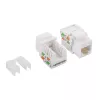 LogiLink NK4006 RJ45 keystone modulis, Cat.5e UTP, 90° įspaudimo jungimas, baltos spalvos