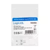 LogiLink NK4006 RJ45 keystone modulis, Cat.5e UTP, 90° įspaudimo jungimas, baltos spalvos