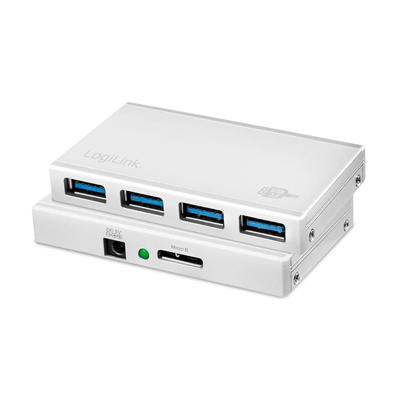 LogiLink UA0421 USB 3.0 šakotuvas, 4 jungtys, su maitinimo blokeliu