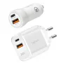 LogiLink PA0374 USB-A/C įkrovimo komplektas, 20 W, 1x USB-A ir 1x USB-C, baltos spalvos