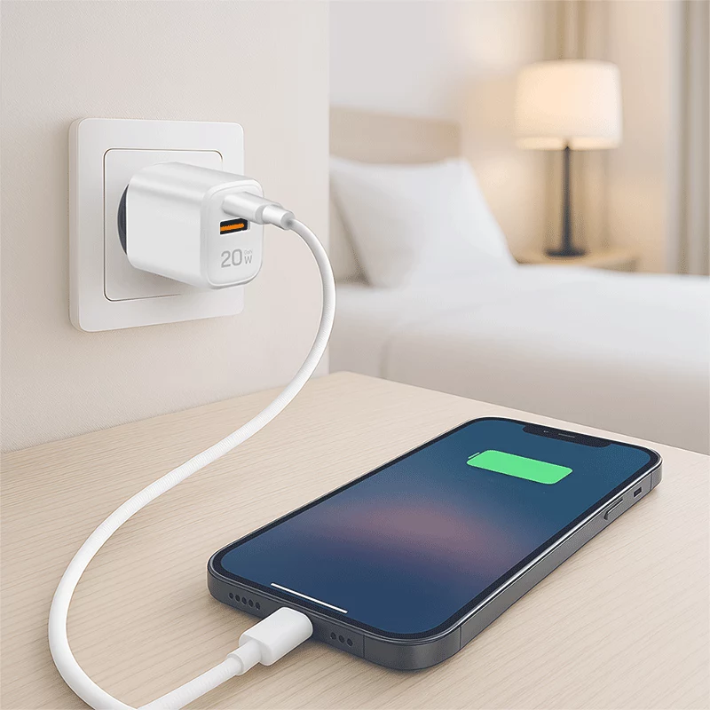LogiLink PA0374 USB-A/C įkrovimo komplektas, 20 W, 1x USB-A ir 1x USB-C, baltos spalvos