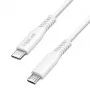 LogiLink CU0241 USB 2.0 Type-C jungiamasis laidas, USB-C kištukas – micro USB kištukas, 480 Mbps, 12 W, baltos spalvos, 0,5 m