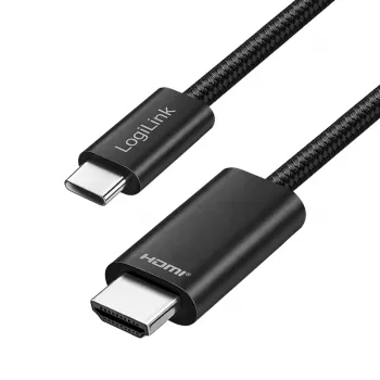 LogiLink UA0471 pintas USB 3.2 Gen1 Type-C į HDMI kabelis, 4K/30 Hz, juodos spalvos, 3 m