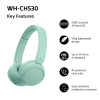 Sony WH-CH530 Bluetooth belaidės ausinės, mėtinė spalva