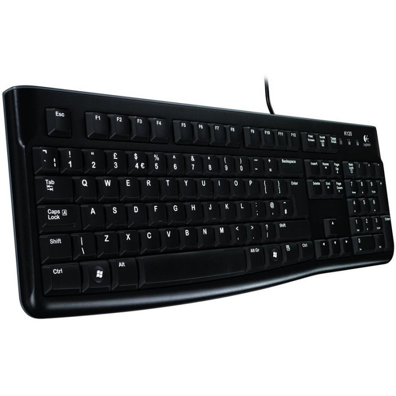Logitech K120 920-002487 USB klaviatūra, estų kalbos klavišų išdėstymas