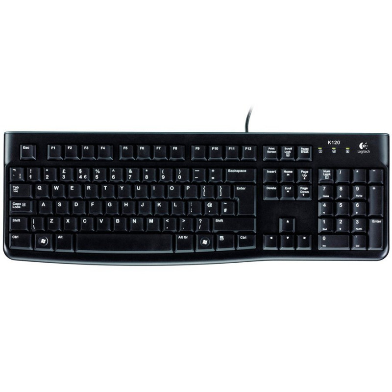 Logitech K120 920-002487 USB klaviatūra, estų kalbos klavišų išdėstymas