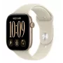 Apple Watch Series 12 GPS 42 mm išmanusis laikrodis: šviesiai auksinės spalvos aliuminio korpusas ir smėlio spalvos Sport dirželis, dydis S/M