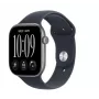 Apple Watch Series 12 GPS 46 mm išmanusis laikrodis: kosminės pilkos spalvos aliuminio korpusas ir tamsiai mėlynas Sport dirželis, dydis M/L