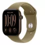 Apple Watch Series 12 GPS išmanusis laikrodis, 46 mm, tamsiai bronzinis aliuminio korpusas, alyvuogių spalvos sportinė apyrankė S/M