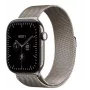 Apple Watch Series 12 išmanusis laikrodis (GPS + Cellular), 42 mm, natūralios spalvos titano korpusas, natūrali Milano grandinėlės apyrankė