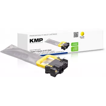 KMP suderinama rašalo kasetė, pakeičianti Epson T11D4 XL, geltona, 1664,4009
