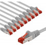 Goobay 66654 CAT 6 tinklo laidas, S/FTP (PiMF), 1 m, pilkas, variniai laidininkai (CU) (10 vnt.)