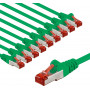 Goobay 67509 CAT 6 jungiamieji tinklo laidai, S/FTP (PiMF), 3 m, žali, 10 vnt.
