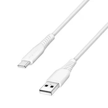 LogiLink CU0254 USB-C ir USB-A kabelis, USB 2.0, 480 Mbps, 15 W, baltas, 2 m