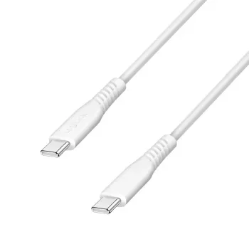 LogiLink CU0263 USB-C kabelis, USB 2.0, 480 Mbps, 60 W, baltas, 1,5 m