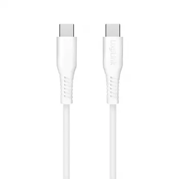 LogiLink CU0263 USB-C kabelis, USB 2.0, 480 Mbps, 60 W, baltas, 1,5 m