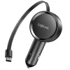 LogiLink PA0400 USB-C automobilinis įkroviklis, 1 prievadas, PD 3.0, 30 W, įtraukiamas kabelis, 0,8 m
