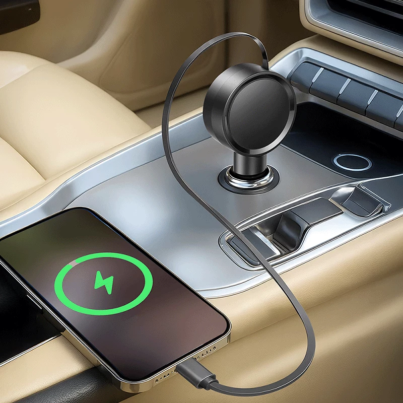 LogiLink PA0400 USB-C automobilinis įkroviklis, 1 prievadas, PD 3.0, 30 W, įtraukiamas kabelis, 0,8 m
