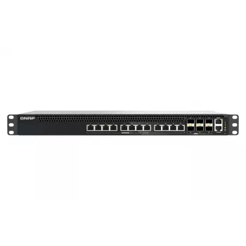 QNAP QSW-M5218P-6F12T valdomas L3 tinklo perjungiklis su PoE, 12 x 10G Ethernet RJ-45, 1U stovui