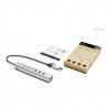 i-tec CAHUBMETAL6LANPD USB-C/USB-A metalinis USB skirstiklis, 6 prievadai, Gigabit LAN, Power Delivery 85 W, sidabrinis