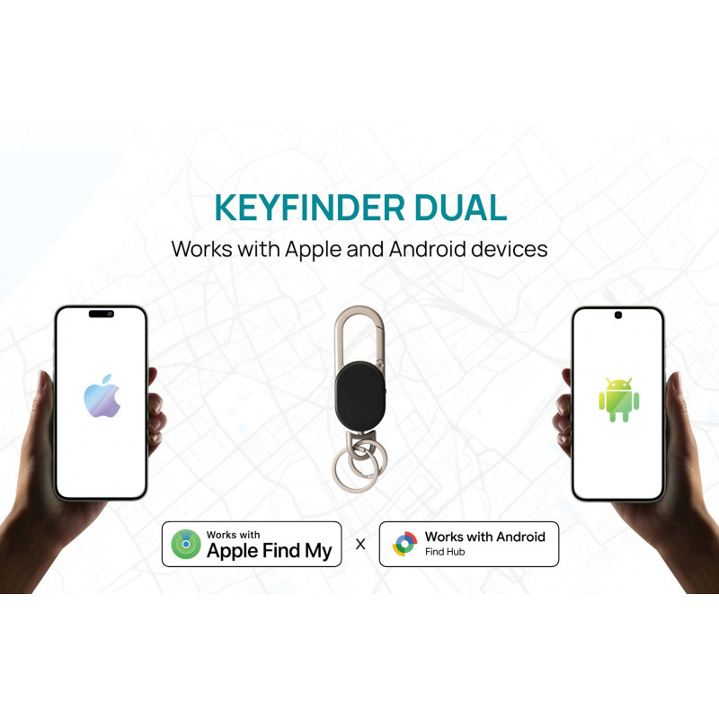 XD Design Connects Keyfinder Dual raktų paieškos žymė, Apple ir Android Find, P301.1601