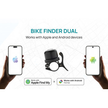XD Design Connects Bike Finder Dual dviračio skambutis su paieškos žyme, Apple ir Android Find, IPX6, P301.1401