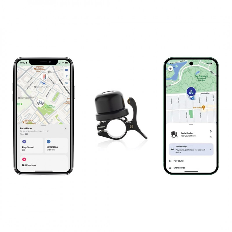 XD Design Connects Bike Finder Dual dviračio skambutis su paieškos žyme, Apple ir Android Find, IPX6, P301.1401