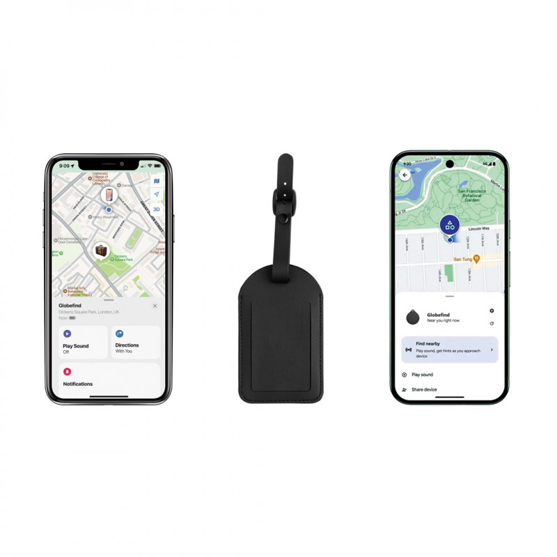 XD Design Connects Globefind Dual RCS bagažo paieškos žymė, Apple ir Android Find, P301.5701