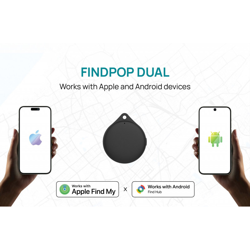 XD Design Connects Findpop Dual paieškos žymė, Apple ir Android Find, IPX5, P301.1701