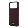 Lacoste PVC Iconic Petit Pique MagSafe telefono dėklas iPhone 18 Pro Max / 17 Pro Max, su metaliniu logotipu, bordo
