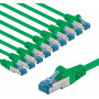 Goobay CAT 6A S/FTP (PiMF) komutacinis tinklo kabelis, 5 m, žalias (10 vnt.)