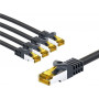 Goobay RJ45 CAT 6A S/FTP (PiMF) komutacinis tinklo kabelis, 500 MHz, iš CAT 7 kabelio, 1 m, juodas