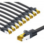 Goobay 69413 jungiamasis RJ45 kabelis CAT 6A S/FTP (PiMF), 500 MHz, su CAT 7 kabeliu, 1 m, juodas