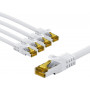 Goobay 69426 jungiamasis RJ45 kabelis CAT 6A S/FTP (PiMF), 500 MHz, su CAT 7 kabeliu, 5 m, baltas (5 vnt.)