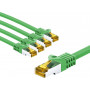Goobay 69754 RJ45 tinklo kabelis CAT 6A S/FTP (PiMF), 500 MHz, su CAT 7 kabeliu, 3 m, žalias (5 vnt.)