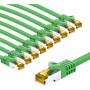 Goobay 69757 RJ45 tinklo kabelis CAT 6A S/FTP (PiMF), 500 MHz, su CAT 7 kabeliu, 2 m, žalias (10 vnt.)
