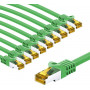 Goobay 69759 RJ45 tinklo kabelis CAT 6A S/FTP (PiMF), 500 MHz, su CAT 7 kabeliu, 5 m, žalias (10 vnt.)