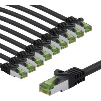 Goobay 69765 CAT 8.1 jungiamasis laidas, S/FTP (PiMF), GHMT sertifikuotas, 2 m, pilkas (10 vnt.)
