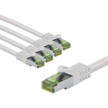Goobay 69768 GHMT sertifikuotas CAT 8.1 tinklo laidas, S/FTP (PiMF), 1 m, baltas (5 vnt.)
