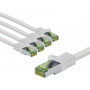 Goobay 69768 GHMT sertifikuotas CAT 8.1 tinklo laidas, S/FTP (PiMF), 1 m, baltas (5 vnt.)