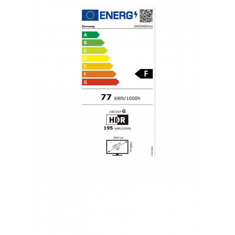 Samsung GMR55R85HAUXZG Micro RGB išmanusis televizorius 55 colių, 4K UHD, juodos spalvos