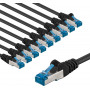 Goobay 67543 CAT 6A komutacinis laidas, S/FTP (PiMF), 3 m, juodas (10 vnt.)