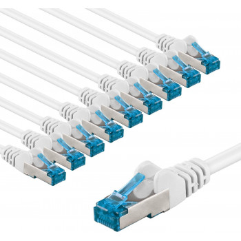 Goobay CAT 6A tinklo jungiamasis laidas, S/FTP (PiMF), 3 m, 10 vnt.